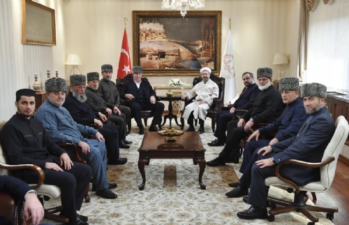 Diyanet İşleri Başkanı Prof. Dr. Ali Erbaş, Kuzey Kafkasya Müslümanları Dini İdare Başkanlarını Kabul Etti