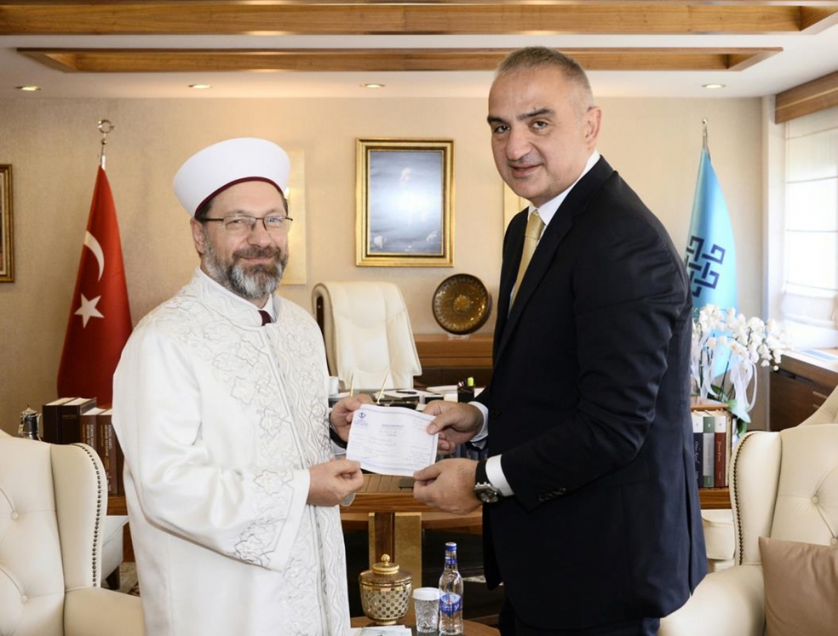 Kültür ve Turizm Bakanı Ersoy’dan TDV’ye Kurban Bağışı