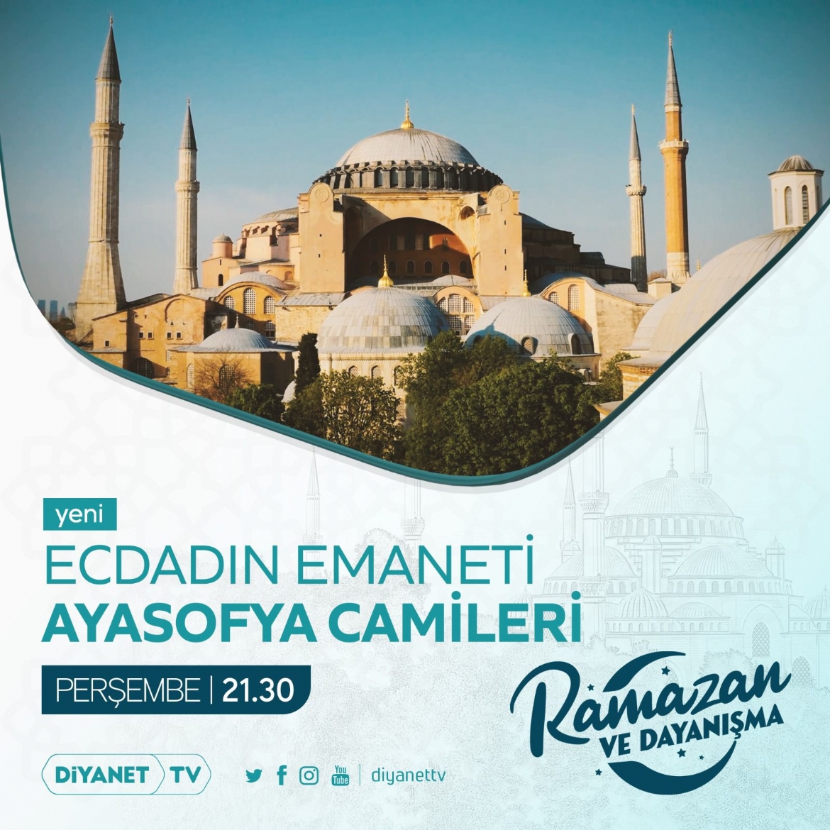 Yepyeni bir program: 'Ecdadın Emaneti Ayasofya Camileri'