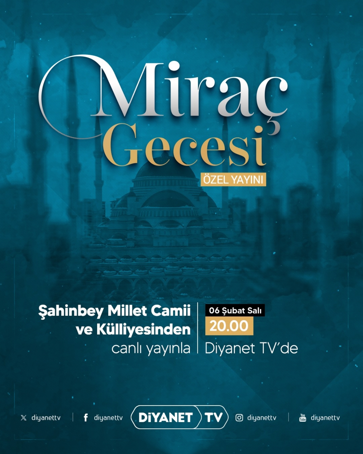 Mirac Gecesi Özel Yayını Diyanet TV’de