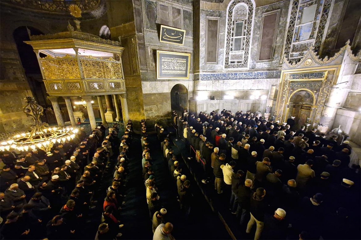 Diyanet İşleri Başkanı Erbaş Ayasofya-i Kebir Cami-i Şerifi'nde İstanbullularla buluştu 