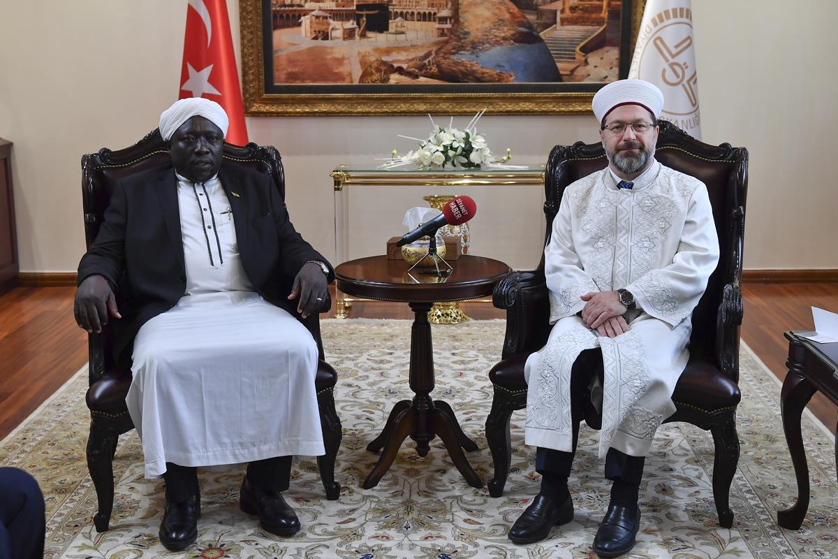 Diyanet İşleri Başkanı Prof. Dr. Ali Erbaş, Güney Sudan İslam Konseyi Başkanı'nı Kabul Etti