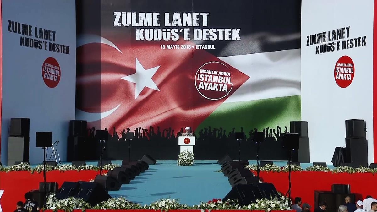 'Zulme Lanet Kudüs'e Destek' Mitingi Diyanet İşleri Başkanı Prof. Dr. Ali Erbaş’ın Yaptığı Dua ile Sona Erdi